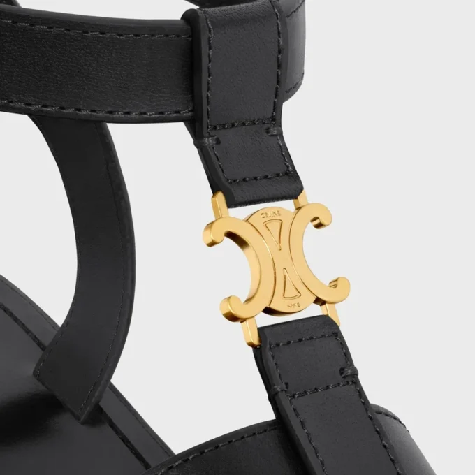 Celine Clea Triomphe Gladiator Sandal in Calfskin – Vegetal Tanning Celine Clea Triomphe Gladiator Sandal in Calfskin – Vegetal Tanning