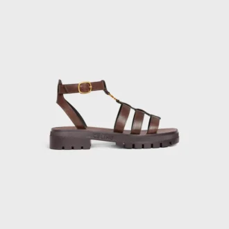Celine Clea Triomphe Sandal in Calfskin – Vegetal Tanning