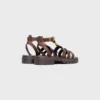 Celine Clea Triomphe Sandal in Calfskin – Vegetal Tanning Celine Clea Triomphe Sandal in Calfskin – Vegetal Tanning