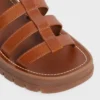 Celine Clea Triomphe Sandal in Calfskin – Vegetal Tanning Celine Clea Triomphe Sandal in Calfskin – Vegetal Tanning