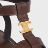 Celine Clea Triomphe Sandal in Calfskin – Vegetal Tanning Celine Clea Triomphe Sandal in Calfskin – Vegetal Tanning