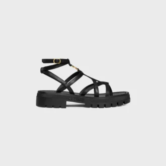 Celine – Clea Triomphe Strappy Sandal in Calfskin – Vegetal Tanning
