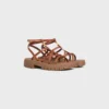 Celine – Clea Triomphe Strappy Sandal in Calfskin – Vegetal Tanning Celine – Clea Triomphe Strappy Sandal in Calfskin – Vegetal Tanning