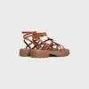 Celine – Clea Triomphe Strappy Sandal in Calfskin – Vegetal Tanning Celine – Clea Triomphe Strappy Sandal in Calfskin – Vegetal Tanning