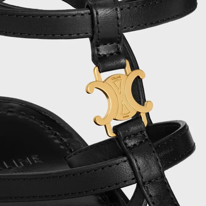 Celine – Clea Triomphe Strappy Sandal in Calfskin – Vegetal Tanning Celine – Clea Triomphe Strappy Sandal in Calfskin – Vegetal Tanning
