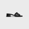 Celine Clemence Mule in Lambskin and Patent Calfskin Celine Clemence Mule in Lambskin and Patent Calfskin