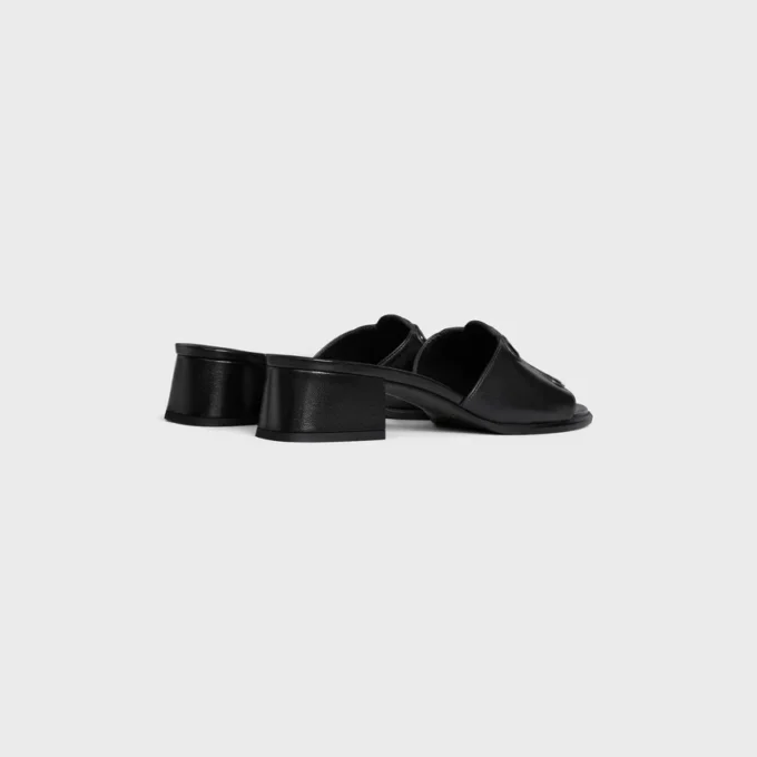 Celine Clemence Mule in Lambskin and Patent Calfskin Celine Clemence Mule in Lambskin and Patent Calfskin