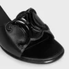 Celine Clemence Mule in Lambskin and Patent Calfskin Celine Clemence Mule in Lambskin and Patent Calfskin