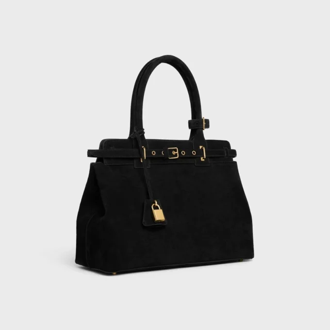Celine Conti Bag in Suede Calfskin Celine Conti Bag in Suede Calfskin