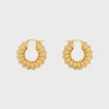 Celine Dafila Torsade Hoops in Brass with Gold Finish Celine Dafila Torsade Hoops in Brass with Gold Finish
