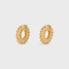 Celine Dafila Torsade Hoops in Brass with Gold Finish Celine Dafila Torsade Hoops in Brass with Gold Finish
