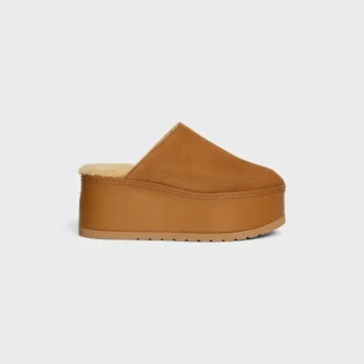 Celine Dana – Wedge Mule in Suede Calfskin Celine Dana – Wedge Mule in Suede Calfskin