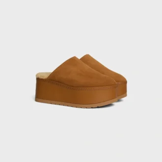 Celine Dana – Wedge Mule in Suede Calfskin Celine Dana – Wedge Mule in Suede Calfskin