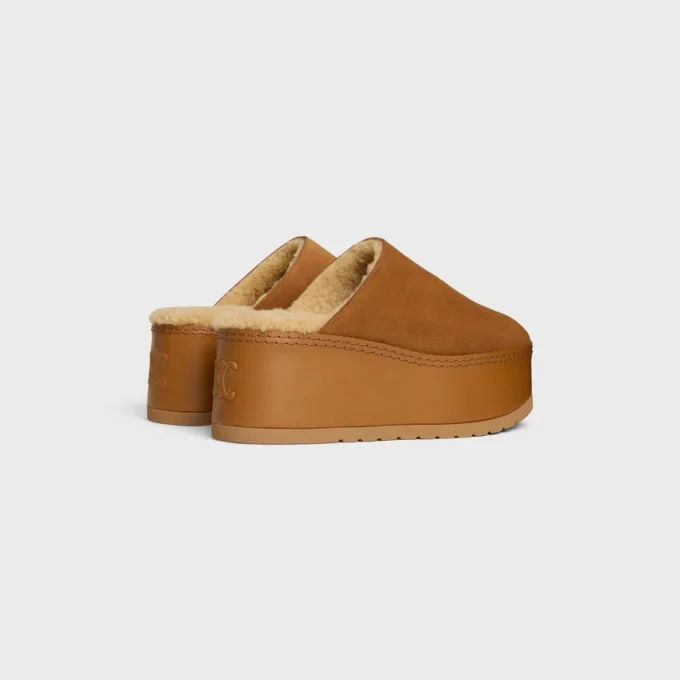 Celine Dana – Wedge Mule in Suede Calfskin Celine Dana – Wedge Mule in Suede Calfskin