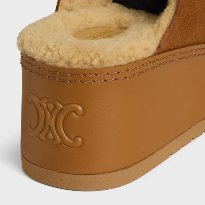 Celine Dana – Wedge Mule in Suede Calfskin Celine Dana – Wedge Mule in Suede Calfskin