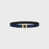 Celine Disc Buckle 25Mm in Metal & Reversible Strap 25Mm in Smooth and Grained Calfskin Celine Disc Buckle 25Mm in Metal & Reversible Strap 25Mm in Smooth and Grained Calfskin