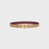 Celine Disc Buckle 25Mm in Metal & Reversible Strap 25Mm in Smooth and Grained Calfskin Celine Disc Buckle 25Mm in Metal & Reversible Strap 25Mm in Smooth and Grained Calfskin
