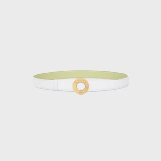 Celine Disc Buckle 25Mm in Metal & Reversible Strap 25Mm in Smooth and Grained Calfskin Celine Disc Buckle 25Mm in Metal & Reversible Strap 25Mm in Smooth and Grained Calfskin