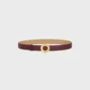 Celine Disc Buckle 25Mm in Metal & Reversible Strap 25Mm in Smooth and Grained Calfskin Celine Disc Buckle 25Mm in Metal & Reversible Strap 25Mm in Smooth and Grained Calfskin