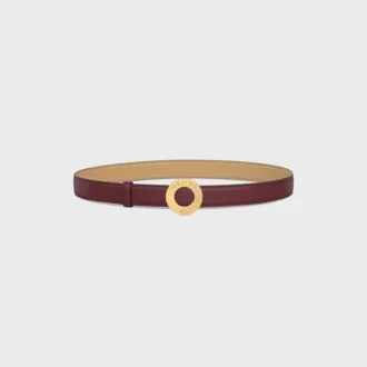 Celine Disc Buckle 25Mm in Metal & Reversible Strap 25Mm in Smooth and Grained Calfskin Celine Disc Buckle 25Mm in Metal & Reversible Strap 25Mm in Smooth and Grained Calfskin