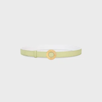 Celine Disc Buckle 25Mm in Metal & Reversible Strap 25Mm in Smooth and Grained Calfskin Celine Disc Buckle 25Mm in Metal & Reversible Strap 25Mm in Smooth and Grained Calfskin