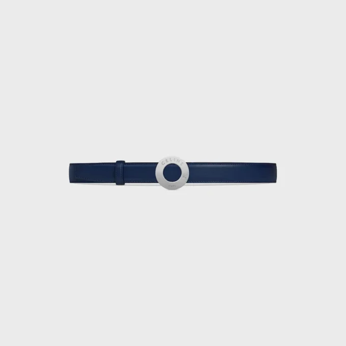 Celine Disc Buckle 25Mm in Metal & Reversible Strap 25Mm in Smooth and Grained Calfskin Celine Disc Buckle 25Mm in Metal & Reversible Strap 25Mm in Smooth and Grained Calfskin