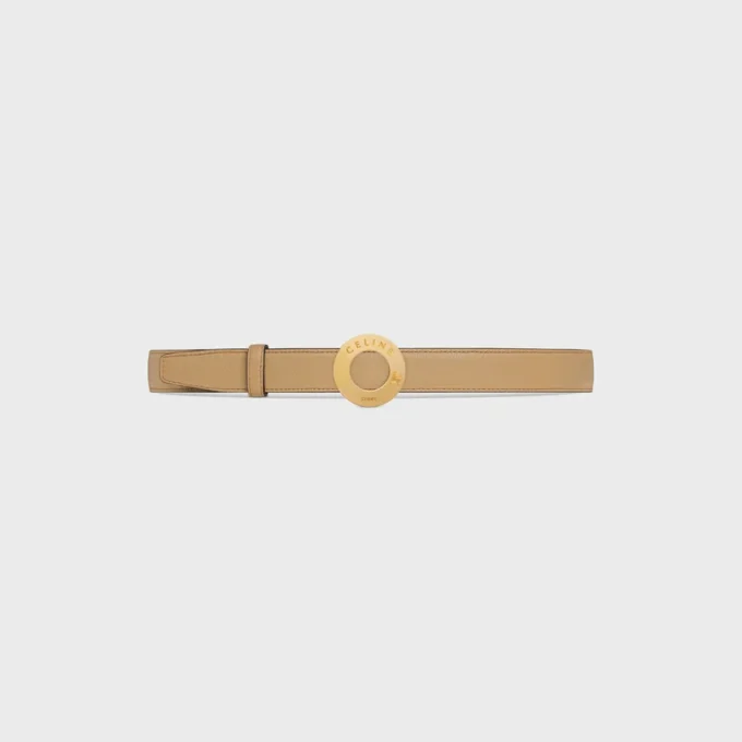 Celine Disc Buckle 25Mm in Metal & Reversible Strap 25Mm in Smooth and Grained Calfskin Celine Disc Buckle 25Mm in Metal & Reversible Strap 25Mm in Smooth and Grained Calfskin