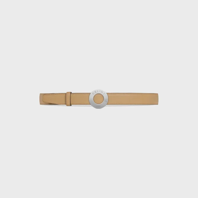 Celine Disc Buckle 25Mm in Metal & Reversible Strap 25Mm in Smooth and Grained Calfskin Celine Disc Buckle 25Mm in Metal & Reversible Strap 25Mm in Smooth and Grained Calfskin