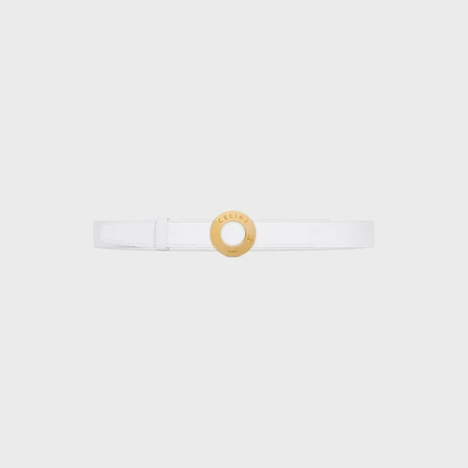 Celine Disc Buckle 25Mm in Metal & Reversible Strap 25Mm in Smooth and Grained Calfskin Celine Disc Buckle 25Mm in Metal & Reversible Strap 25Mm in Smooth and Grained Calfskin