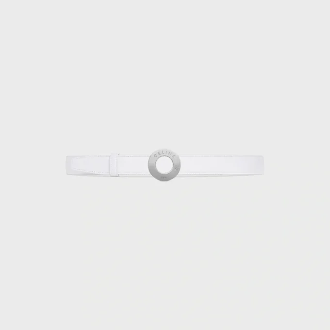 Celine Disc Buckle 25Mm in Metal & Reversible Strap 25Mm in Smooth and Grained Calfskin Celine Disc Buckle 25Mm in Metal & Reversible Strap 25Mm in Smooth and Grained Calfskin