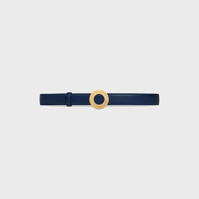 Celine Disc Buckle 25Mm in Metal & Reversible Strap 25Mm in Smooth and Grained Calfskin Celine Disc Buckle 25Mm in Metal & Reversible Strap 25Mm in Smooth and Grained Calfskin