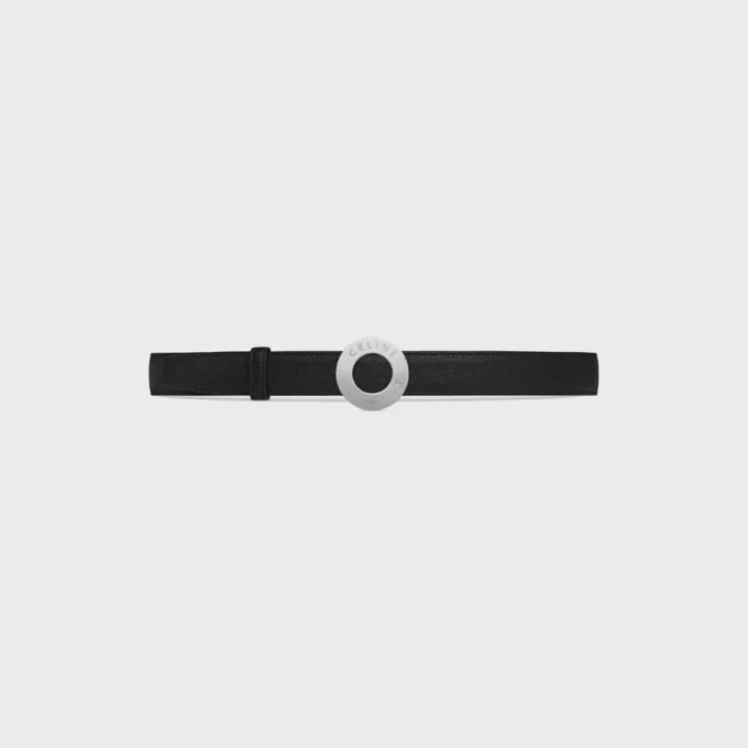 Celine Disc Buckle 25Mm in Metal & Reversible Strap 25Mm in Smooth and Grained Calfskin Celine Disc Buckle 25Mm in Metal & Reversible Strap 25Mm in Smooth and Grained Calfskin