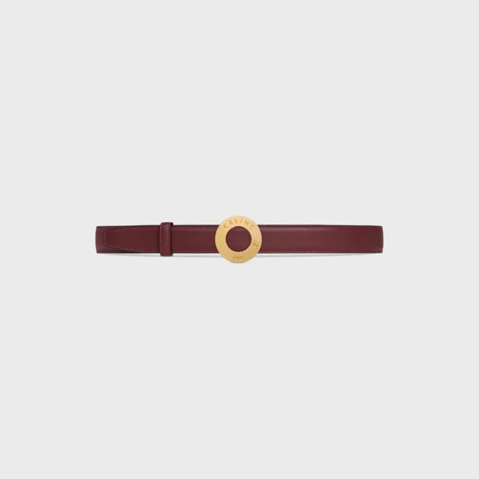 Celine Disc Buckle 25Mm in Metal & Reversible Strap 25Mm in Smooth and Grained Calfskin Celine Disc Buckle 25Mm in Metal & Reversible Strap 25Mm in Smooth and Grained Calfskin