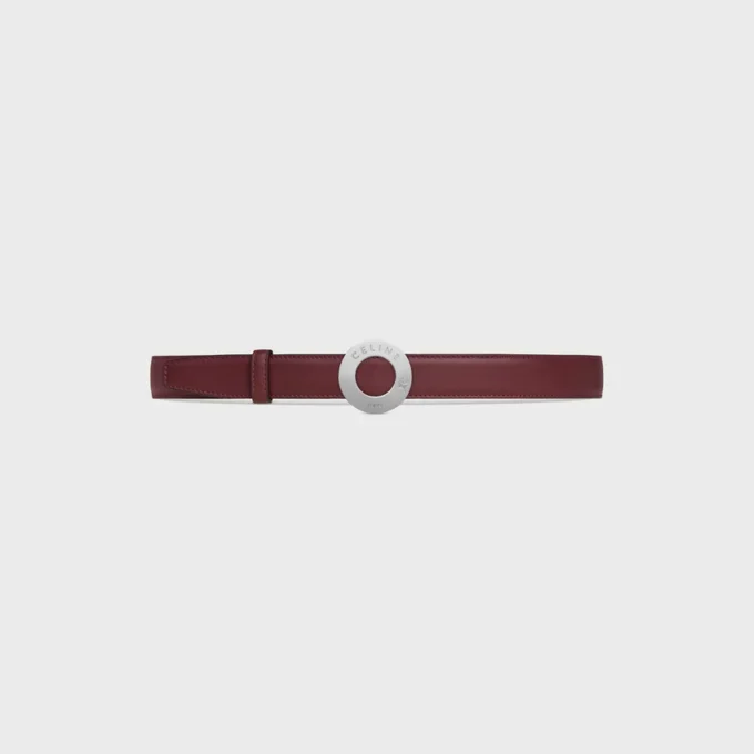 Celine Disc Buckle 25Mm in Metal & Reversible Strap 25Mm in Smooth and Grained Calfskin Celine Disc Buckle 25Mm in Metal & Reversible Strap 25Mm in Smooth and Grained Calfskin