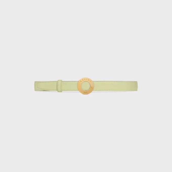 Celine Disc Buckle 25Mm in Metal & Reversible Strap 25Mm in Smooth and Grained Calfskin Celine Disc Buckle 25Mm in Metal & Reversible Strap 25Mm in Smooth and Grained Calfskin