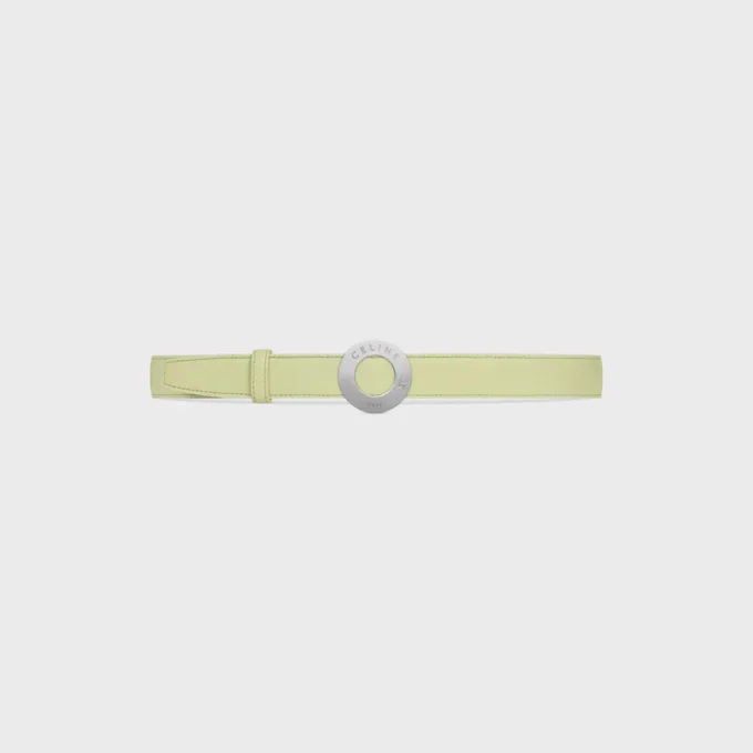 Celine Disc Buckle 25Mm in Metal & Reversible Strap 25Mm in Smooth and Grained Calfskin Celine Disc Buckle 25Mm in Metal & Reversible Strap 25Mm in Smooth and Grained Calfskin