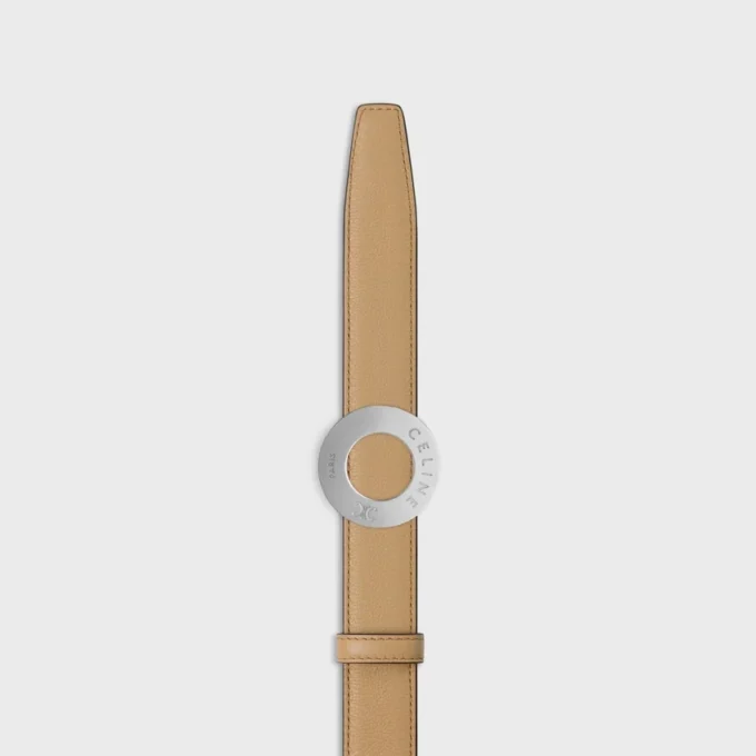 Celine Disc Buckle 25Mm in Metal & Reversible Strap 25Mm in Smooth and Grained Calfskin Celine Disc Buckle 25Mm in Metal & Reversible Strap 25Mm in Smooth and Grained Calfskin