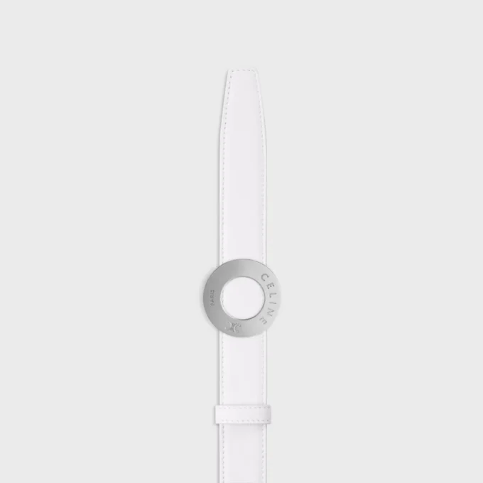 Celine Disc Buckle 25Mm in Metal & Reversible Strap 25Mm in Smooth and Grained Calfskin Celine Disc Buckle 25Mm in Metal & Reversible Strap 25Mm in Smooth and Grained Calfskin