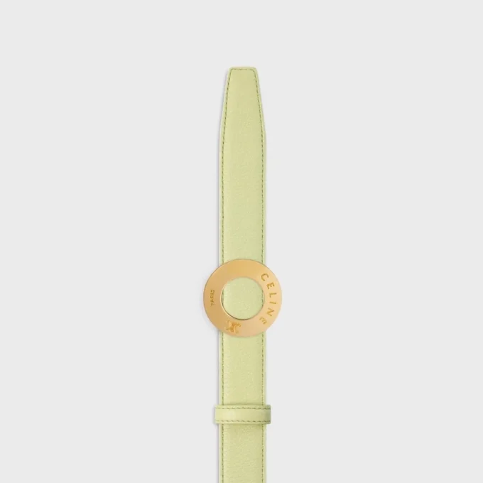 Celine Disc Buckle 25Mm in Metal & Reversible Strap 25Mm in Smooth and Grained Calfskin Celine Disc Buckle 25Mm in Metal & Reversible Strap 25Mm in Smooth and Grained Calfskin