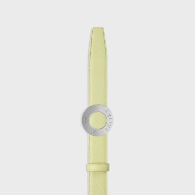 Celine Disc Buckle 25Mm in Metal & Reversible Strap 25Mm in Smooth and Grained Calfskin Celine Disc Buckle 25Mm in Metal & Reversible Strap 25Mm in Smooth and Grained Calfskin