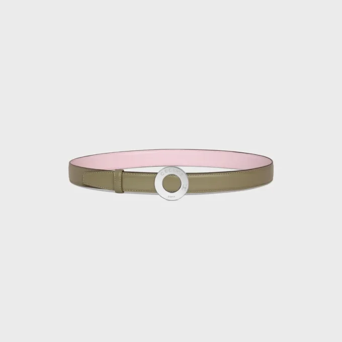 Celine Disc Buckle 25Mm in Metal & Reversible Strap 25Mm in Taurillon Celine Disc Buckle 25Mm in Metal & Reversible Strap 25Mm in Taurillon