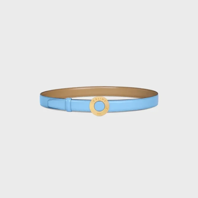 Celine Disc Buckle 25Mm in Metal & Reversible Strap 25Mm in Taurillon Celine Disc Buckle 25Mm in Metal & Reversible Strap 25Mm in Taurillon