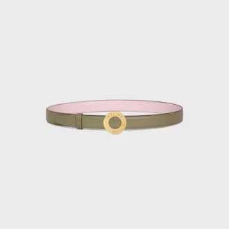 Celine Disc Buckle 25Mm in Metal & Reversible Strap 25Mm in Taurillon Celine Disc Buckle 25Mm in Metal & Reversible Strap 25Mm in Taurillon