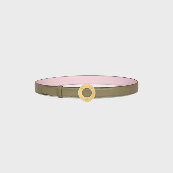 Celine Disc Buckle 25Mm in Metal & Reversible Strap 25Mm in Taurillon Celine Disc Buckle 25Mm in Metal & Reversible Strap 25Mm in Taurillon