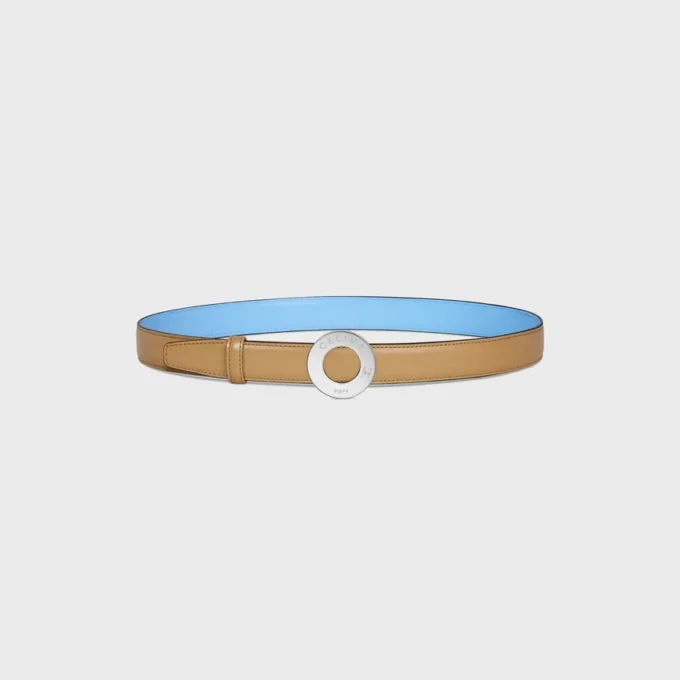 Celine Disc Buckle 25Mm in Metal & Reversible Strap 25Mm in Taurillon Celine Disc Buckle 25Mm in Metal & Reversible Strap 25Mm in Taurillon