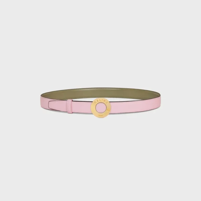 Celine Disc Buckle 25Mm in Metal & Reversible Strap 25Mm in Taurillon Celine Disc Buckle 25Mm in Metal & Reversible Strap 25Mm in Taurillon