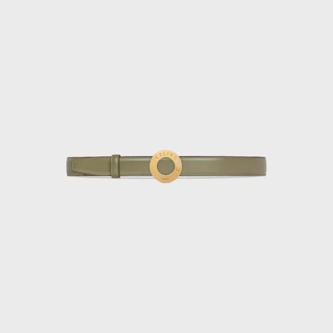 Celine Disc Buckle 25Mm in Metal & Reversible Strap 25Mm in Taurillon Celine Disc Buckle 25Mm in Metal & Reversible Strap 25Mm in Taurillon