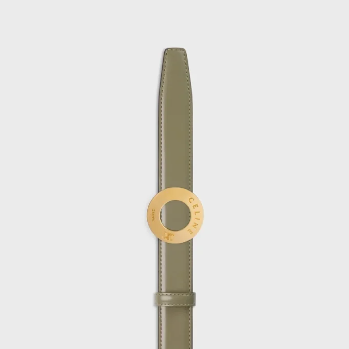 Celine Disc Buckle 25Mm in Metal & Reversible Strap 25Mm in Taurillon Celine Disc Buckle 25Mm in Metal & Reversible Strap 25Mm in Taurillon