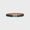 Celine Disc Buckle 25Mm in Metal & Reversible Strap 25Mm in Taurillon and Natural Calfskin Celine Disc Buckle 25Mm in Metal & Reversible Strap 25Mm in Taurillon and Natural Calfskin
