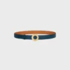 Celine Disc Buckle 25Mm in Metal & Reversible Strap 25Mm in Taurillon and Natural Calfskin Celine Disc Buckle 25Mm in Metal & Reversible Strap 25Mm in Taurillon and Natural Calfskin